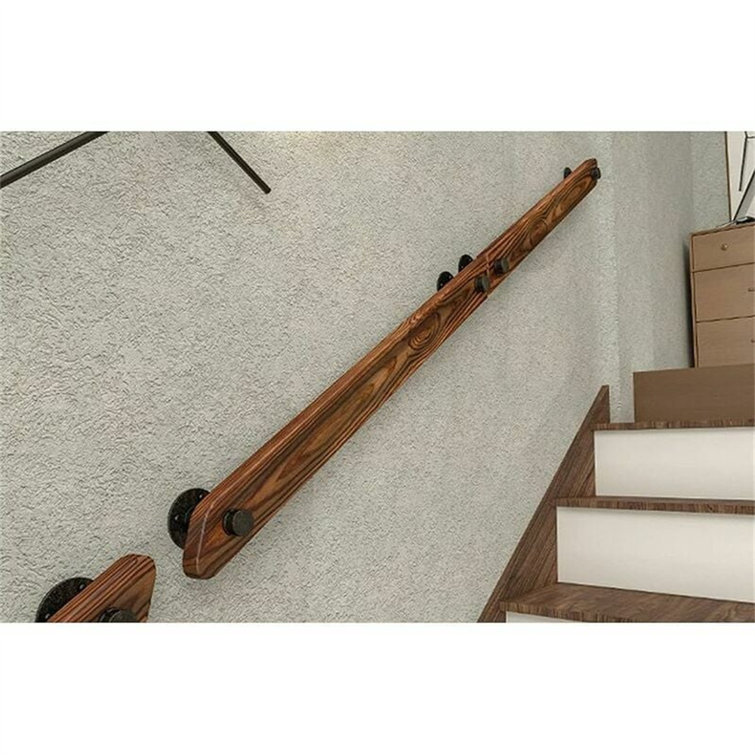 Draper Stair Handrail 30Cm, Safety AntiSlip Wooden Indoor Handrails, Wall Mounted Garden